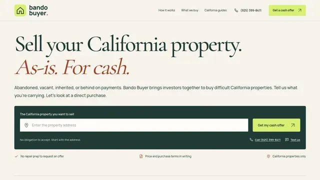 BANDO BUYER: Home · Desktop