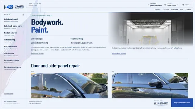 CONCORD AUTO BODY: Home · Desktop · Light